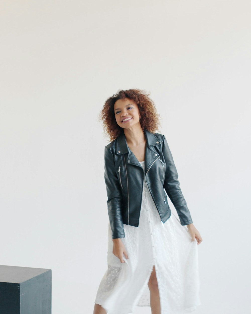 A model being photographed for a Saint Therese campaign